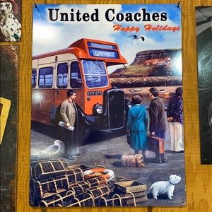 United Coaches Vintage Collectible Sign